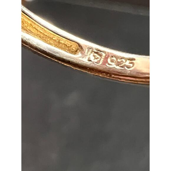 Ross Simons garnet and enamel flower sterling silver ring size 5 - Picture 12 of 16